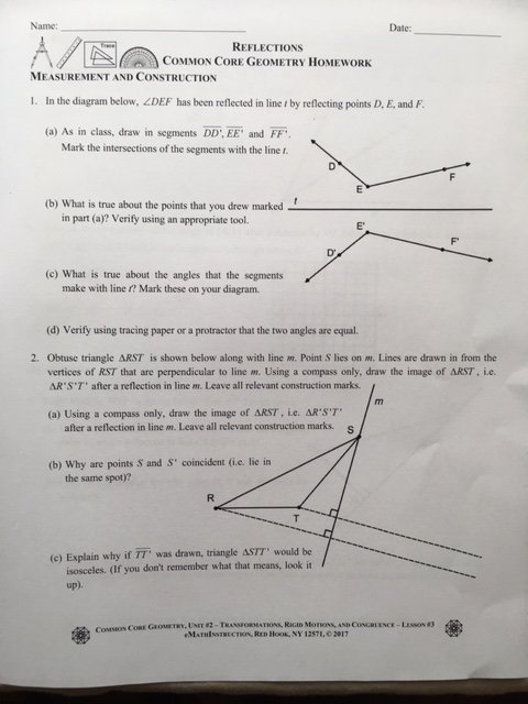 common core geometry unit 9 lesson 4 homework answers